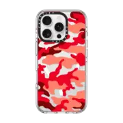 iPhone 16 Pro Clear Case MagSafe Compatible Camo Over - Red