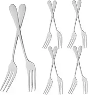 COSMEVIVI 12pcs Stainless Steel Fruit Forks Snacks Forks for Desserts Appetizers Elegant Design for Home Restaurant Use Easy to Clean Kitchen Utensils