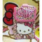 日版﹝SANRIO﹞限定※HELLO KITTY凱蒂貓※粉紅色【凱蒂貓彩色蘋果圖案】掛式收納包/相機包