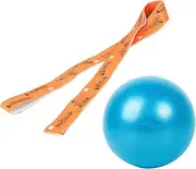 JUMPLAWN 1 Set Yoga Strap with Resistance Loop and Stretch Band Elastic Belt Balance Ball for Flexibility Training Yoga Dance and Fitness