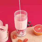 Portable Electric Blender USB Rechargeable mixer Juicer Shaker Fitness PINK