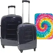 [WELL HOME MOBILIARIO & DECORACIÓN] Set of 2 Trolleys suitcases with Protective case'Fluor', Multicoloured, Suitcases with 4 Wheels and Protective Case, Multicoloured, Suitcases with 4 Wheels and
