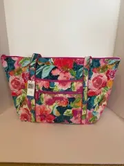 Vera Bradley Iconic Miller Travel Bag Superbloom pink floral luggage new w tag