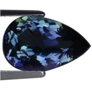 3.12 Ct A+ Natural D Block Tanzanite Medium Light Violet Green Color Pear Cut