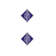 Neumann Logo Badge Small for Microphone or 14mm(0.55")X14mm(0.55") SILVER+purple