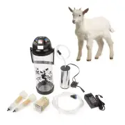 3L Barrel Milking Machine Farm Goat Milker Vacuum Pump Bucket Tank 2 Teat