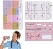 EKG Badge, EKG Flash Cards | EKG Quick Interpretation,Nursing Reference Guide 3x ECG Clinicals ER Cardiac Accessories RN Telemetry and Supplies for Labor Value