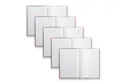 5pc Spirax A4 Writing Notebook Office School Stationery 200-Pages Black Red