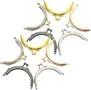 Tofficu 10pcs Metal Purse Clasp Frames Bag Clasp Lock Purse Bag Frame DIY Craft Handbag Accessory