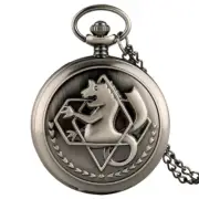 Vintage Style Alchemy Pocket Watch with Engraved Symbols Retro Quartz Movement
