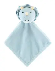 The Peanutshell Dino Dreams Security Blanket Baby Decor 31x31cm in Blue
