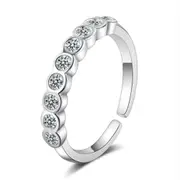 3PCS Copper Woman Fashion Jewelry Retro Simple Single Row Open Ring Adjustable