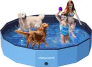 Foldable Dog Pools for Large Dogs, Hard Plastic Kiddie Swimming Pools, Collapsib
