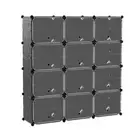 12 Cube Shoe Storage Cabinet With Removable Shelf For Hallway