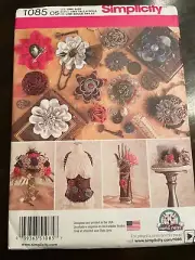 New Sewing Pattern Simplicity 1085 Fabric Flowers