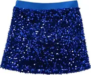 [QLIyang] Girls Sequin Skirt Dancing Party Dresses Mini Skirt for Girls Elastic Waist Sparkly Pencil Skirt Short Dress