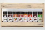 Ceylon Spice Rack for Cabinet Wall Mount, 8 Pack Hanging Spice Shelf for Kitchen