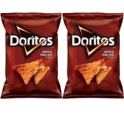 Doritos SPICY NACHO Flavored Tortilla Chips, 9.25 Ounce (2 Bags)