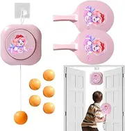 Qkbuza Door Game,Table Tennis Portable Set Door Adjustable Trainer Set - Interaction Doorway Game Trainer with Racket for Door Frame
