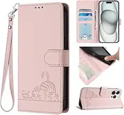 Cover Compatible with Samsung Galaxy A73 5G,Compatible with Samsung Galaxy A73 5G Magnetic Clasp Wallet Flip Stand Card Slot Pink
