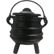 Miniature Cast Iron Cauldron With Lid And Handle