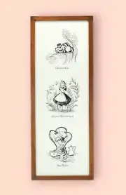 Open Road Brands Disney Alice in Wonderland Storybook Framed Wood Wall Decor