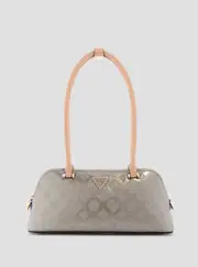 GUESS Women's Grey Logo Arnela Shoulder Bag in Silver
