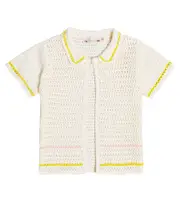 [Bonpoint] Bonpoint Claro open-knit cotton cardigan Y 10 white