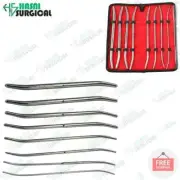 8 Pcs Hegar Dilator Set Uterine Urethral Diagnostic Cervical Sounds German Grade