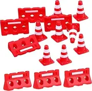 24pcs Mini Traffic Hats and Signs Street Signs Playset for Educational Traffic Knowledge Teaching Tool for Role Play and Party Decorations