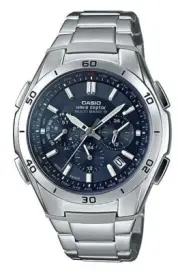 CASIO WAVE CEPTOR WVQ-M410DE-2A2JF Solar Atomic Radio Analog Chrono Watch 43.5mm
