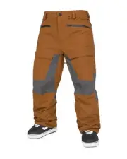 Volcom Rnge Stretch Gore-Tex Men's Snow Pants, Caramel, Small