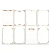 16Pcs Letter Papers White Envelopes Translucent Seal Pockets for Wedding Party