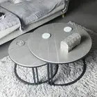 2PCS Round Nesting Coffee Tables Living Room Center Table Small Space Decorative