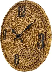 Garden Clock Outdoor Waterproof Resin Clocks with High-Precision Movement, 12 Inch Retro Imitation Rattan Tree Designed Art Clock Outdoor Patio Clocks for Patio Pool Yard