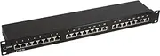 InLine Patchfeld Cat.5e 24-fach 48.26cm 19" 1HE Schwarz - Patch-Panel