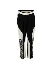 Monochrome Abstract Print Trousers