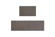 ZUNI 2PCS Kitchen Mats Non Slip Anti Fatigue Door Rugs Floor Mat Black