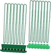ERINGOGO 14Pcs Patrick's Day Necklaces Lightweight Neck Decoration for Festival Parties Creative Design for Friends Family