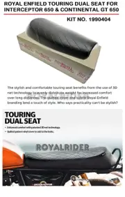 Royal Enfield "TOURING DUAL SEAT" For INTERCEPTOR 650 & CONTINENTAL GT 650