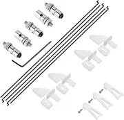 KANGYEBAIHUODIAN Fit for Airplane Control Horns 20x11mm+1.2x21mm Clevis+Pushrod Connector Linkage Stopper 1.3mm+1.2x180mm Steel Z Style Pushrods Parts
