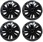 HubStar Replacement for Mitsubishi Mirage 2017-2024 Hubcap, Premium Quality Sturdy 14-inch Gloss Black Wheel Cover (4 Pieces)