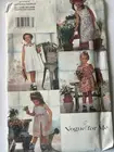 New Uncut FF Toddlers Size 1-4 Dresses Sewing Pattern, Vogue 9637