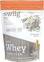 swiig Daily Whey Matrix Protein Powder, Madagascar Vanilla, 2.2 Pound