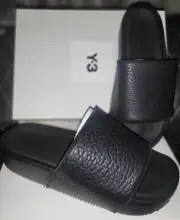adidas y3 slides Men size 9 color Black/Black/Black Platform Brand New