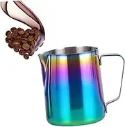 BRIGHTFUFU 1 PC Colorful Stainless Steel Milk Frothing Pitcher with Eagle Mouth Design Latte Art Tool for Espresso Machines and Elegant Milk Frother for Smooth Frothing