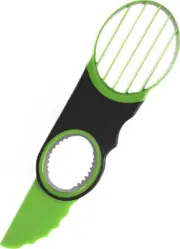 Stainless Steel Avocado Slicer, Corer, and Paring Knife Combo: 3-in-1 Tool -