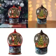 Christmas Snow Globe Gifts Party Xmas Glitter Decor with Snowflake Music Box