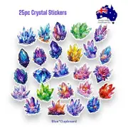CRYSTAL FACETS DIAMONDS CLUSTER THEME 25PC Stickers Junk Journal Planner