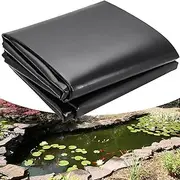 Black Pond Liner 0.13mm Waterproof Fish Pond Liner, Garden Pools Membrane for Koi Ponds, Streams, Waterfalls, Fountains and Artificial Lake Landscape(6x10m(19.7x32.8ft))